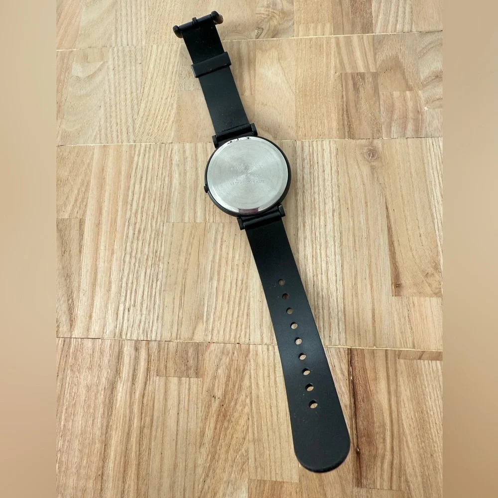 Vintage Armitron AWatch gears design black watch NEW BATTERY